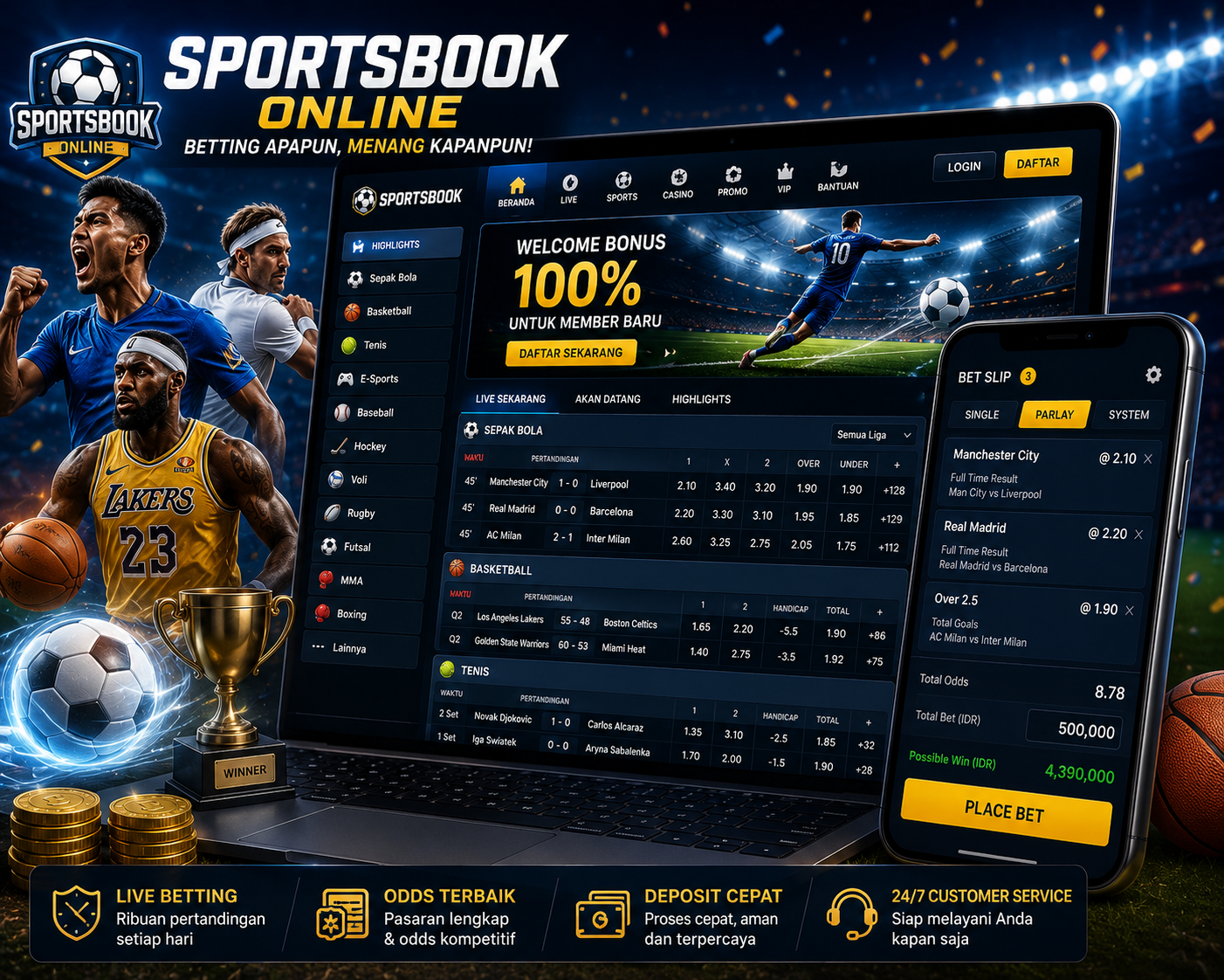 Perkembangan Tren Sportsbook Online : Popularitas Sportsbook Pada Era Digital